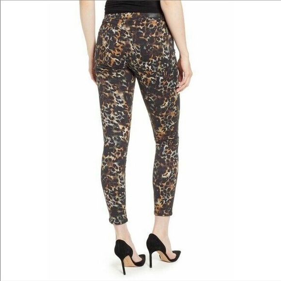AG Adriano Goldschmied high rise Farrah ankle skinny camo leopard jeans 25 Nwt - Picture 3 of 12
